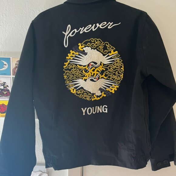 COPY - Vintage Souvenir Tiger Japanese Bomber Military Embroidered Jacket sz S - Picture 5 of 10